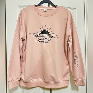 Pink Pullover Sweatshirt 🌼 ~ Spirit Lead Me ~